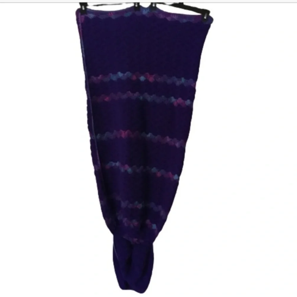 Hand‎ Crocheted Purple Mermaid Tail Adult Size